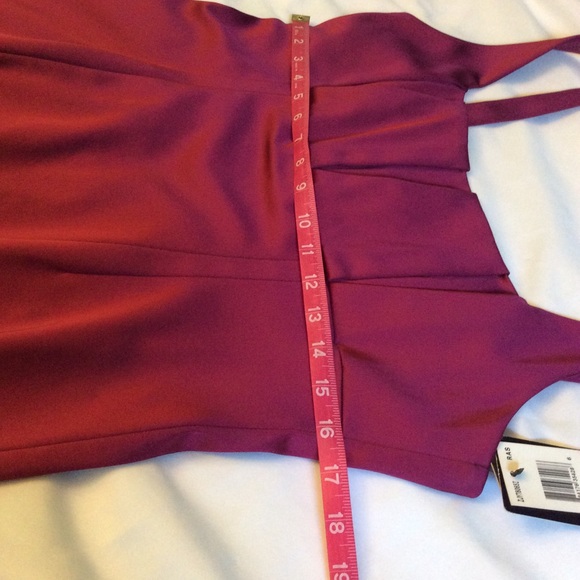 David Meister NWT Deep Red Bodycon Dress Size 12 - Picture 12 of 15